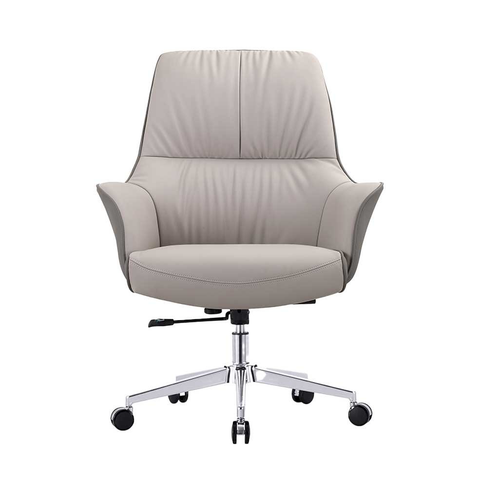 102-Medium-back-offic-chair-strait-position.jpg Luxury Executive Medium Back Office Chair With Premium Upholstery | Dubai & UAE - Image 1