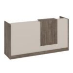 Modern Reception Desk Oak Khaki Finish | Dubai & UAE - Image 3