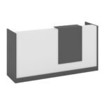 Modern Reception Desk White Grey Finish | Dubai & UAE - Image 3