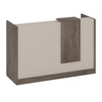 Modern Reception Desk Oak Khaki Finish | Dubai & UAE