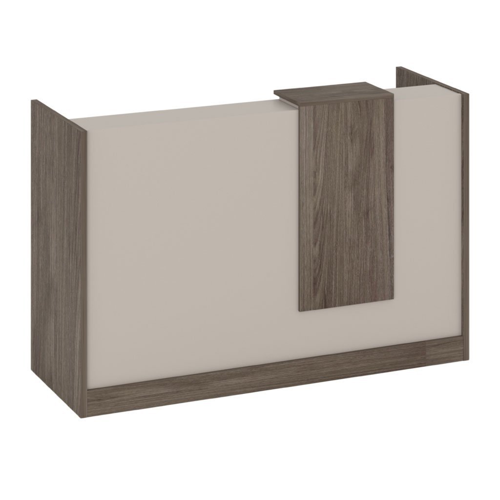139-recption-desk-120-cm-khaki-front-image.jpg Modern Reception Desk Oak Khaki Finish | Dubai & UAE - Image 1
