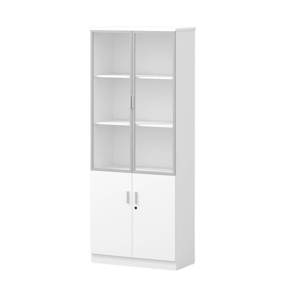 2-door-filling-cabinet23232.jpg Modern 2 Door Filing Cabinet Secure Office Storage White - Image 1