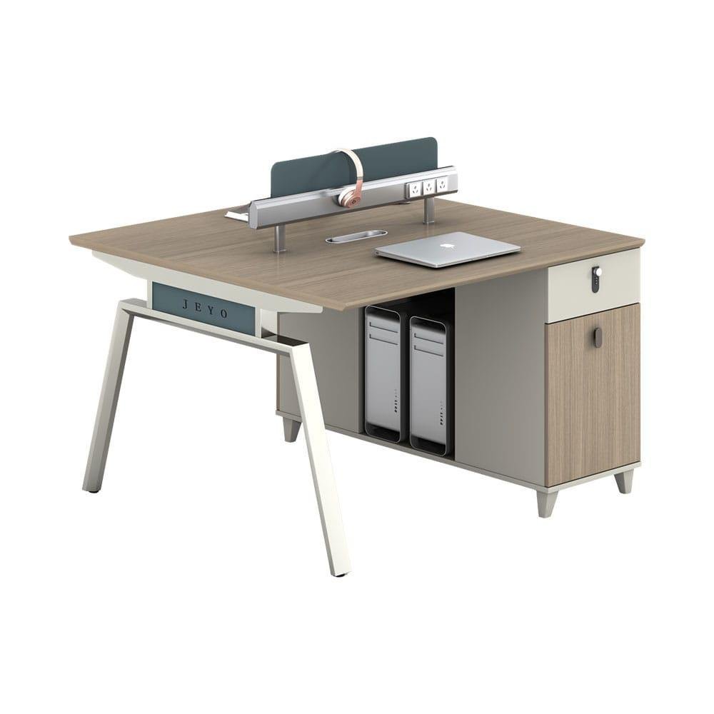 2-person-workstation-with-power-outlet.jpg Modern 2-Person Office Workstation Desk With Storage & Power Outlets | Dubai & UAE - Image 1