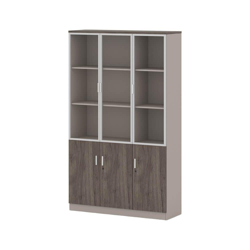 3-door-filling-cabinet-23323.jpg Modern 3Door Office File Cabinet With Glass Doors Storage Unit | Dubai & UAE - Image 1
