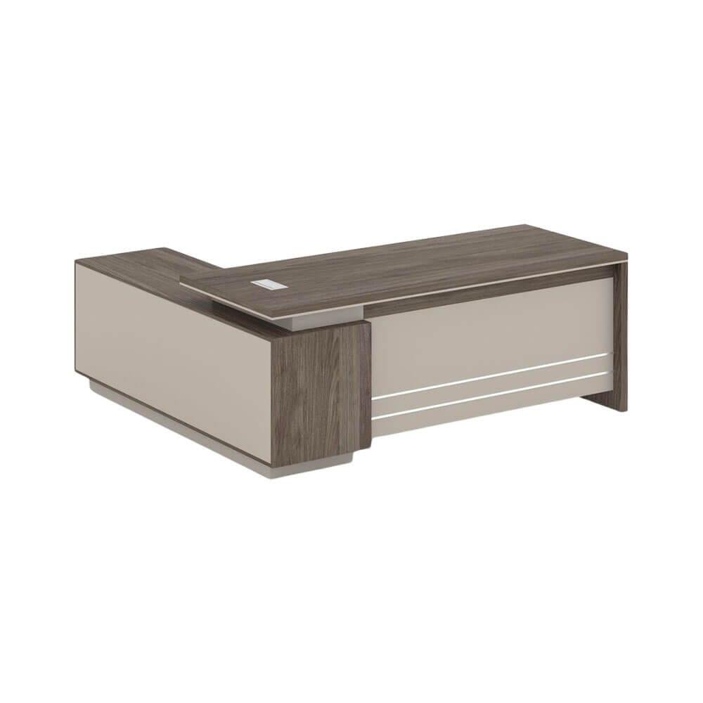 4312.jpg Premium CEO Executive Office Desk with L-Sider - Image 1