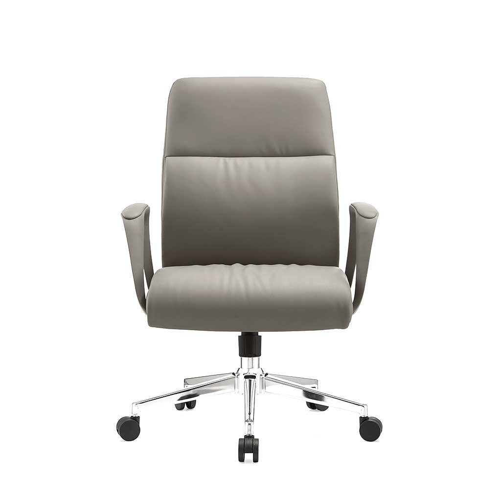 565322132.jpg Lexus Leather Medium Back Office Chair | Dubai & UAE - Image 1