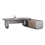 Aurelius Modern Executive Office Desk Walnut Grey | Dubai & UAE - Image 2