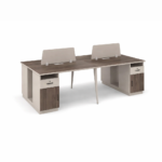 Face To Face 4-Person Workstation Khaki | Dubai & UAE