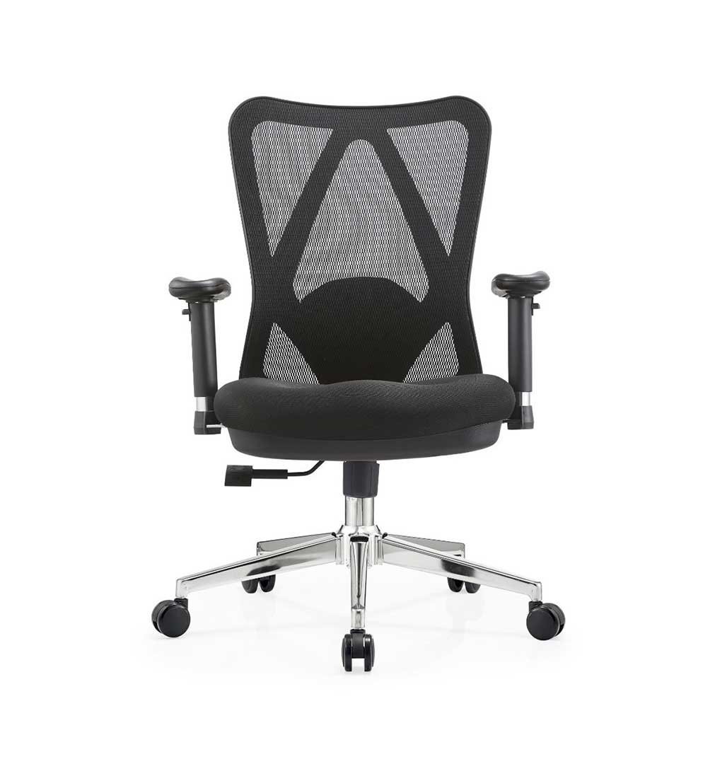 EG-789-M-white.jpg Comfort Plus Medium Back Executive Office Chair Black | Dubai & UAE - Image 1