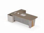 Modern Executive Office Desk Oak Khaki | Dubai & UAE