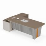 Modern Executive Office Desk Oak Khaki | Dubai & UAE