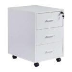 3 Drawer Mobile File Cabinet White | Dubai & UAE